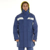 Burke Super Dry Rain Jacket Sailing 3/4 Length Blue/White Waterproof