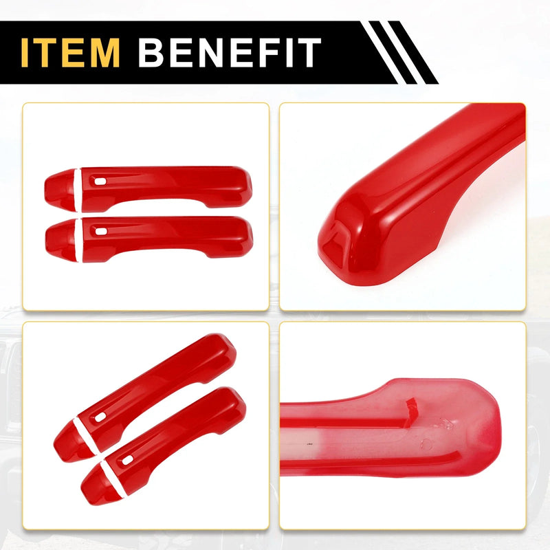 Jeep Wrangler JL JLU (2018-2022) Red Set of 2 Door Tailgate Handle Covers