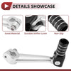 Bosuer M5 Folding Motorcycle Gear Shifter Lever - Silver Tone Black