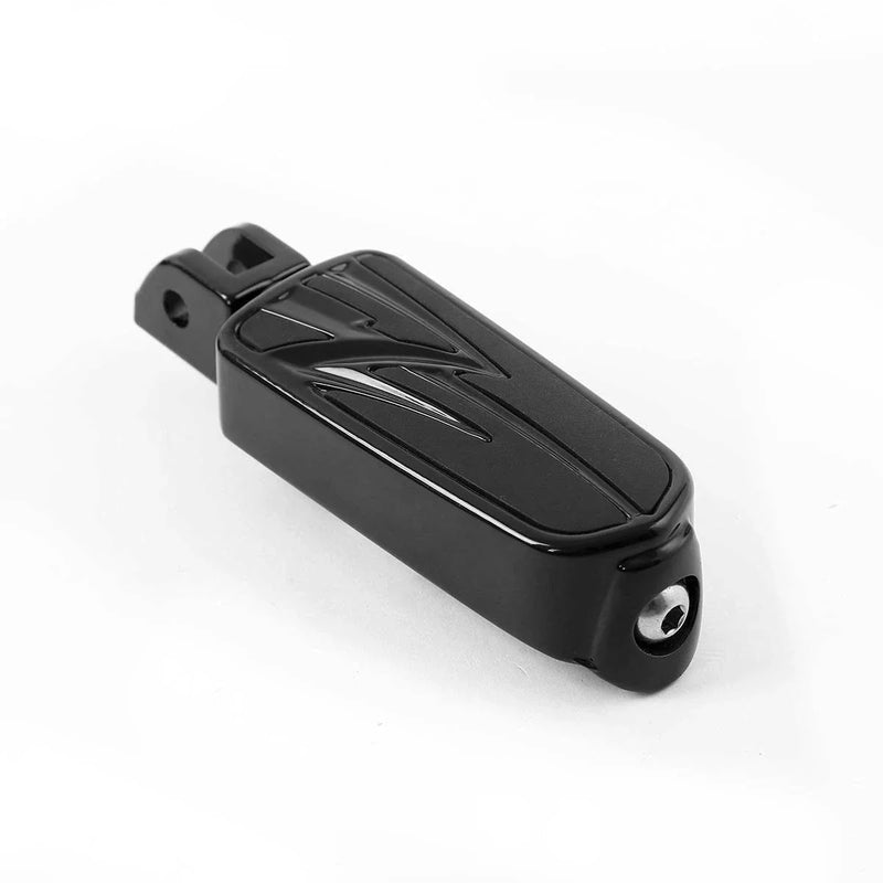Harley Fat Bob Softail Black Driver Rider Foot Pegs (2018-2025)