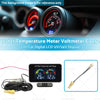 Car 12V / 24V 2-in-1 Digital LCD Water Temperature & Voltmeter Gauge