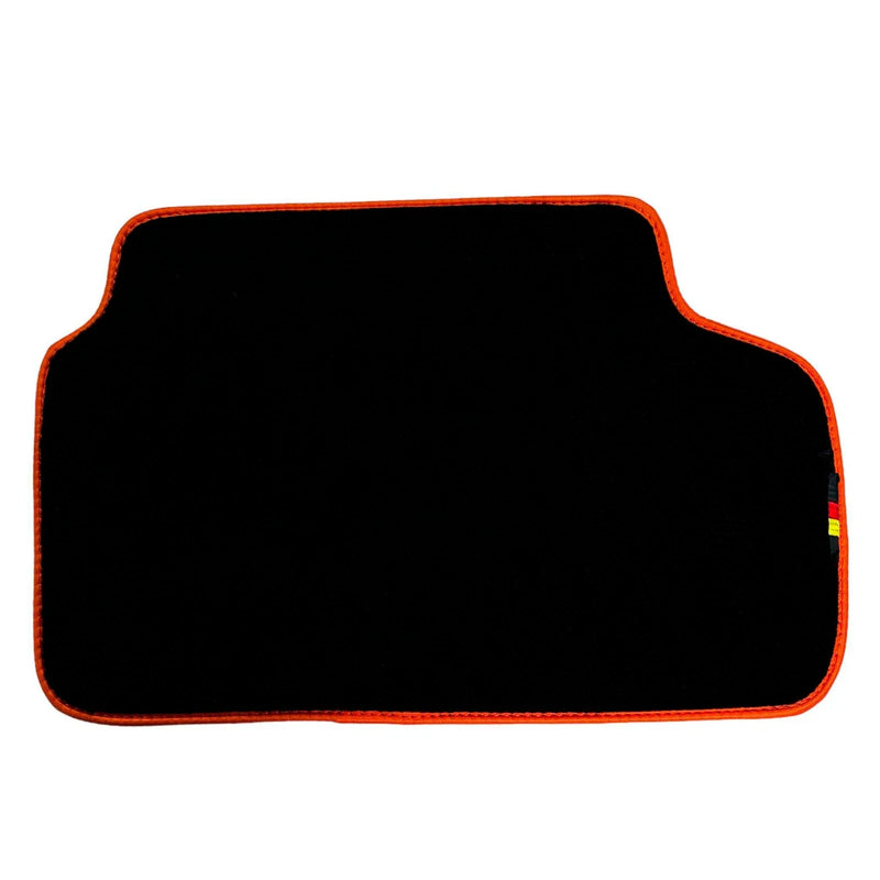 BMW X5 Series E70 SUV (2007-2013) Orange Trim AutoWin Black Floor Mats