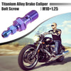 Motorcycle M10x1.25 Brake Master Cylinder Screw Titanium Blue Purple