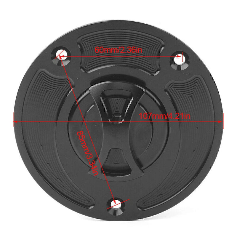 Suzuki GSXR 600 750 1000 SV650S SV1000 CNC Fuel Gas Tank Cap Cover (2001-2023)
