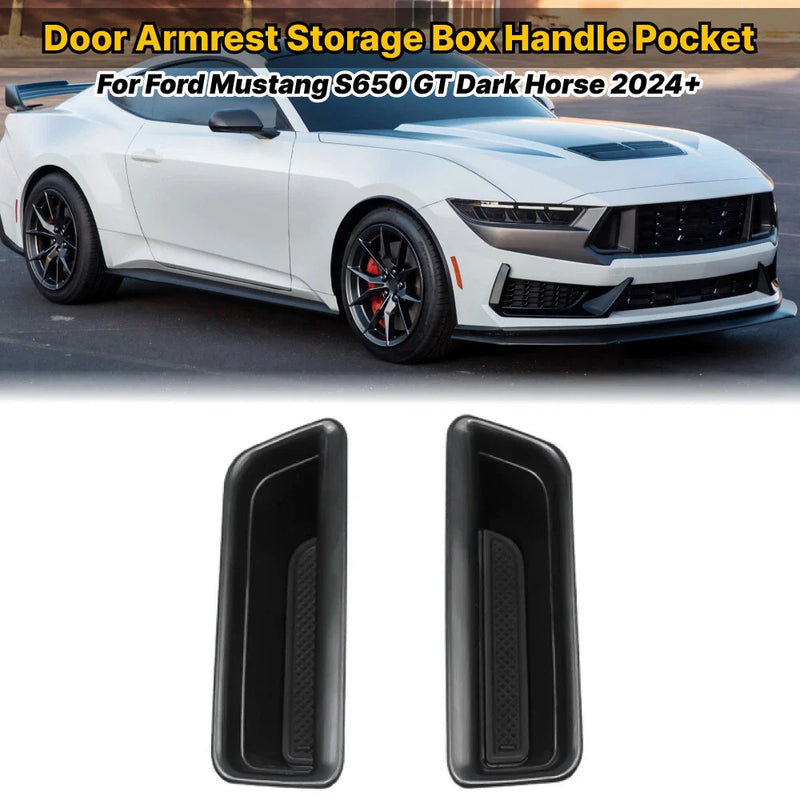 Ford Mustang GT / Dark Horse 2PCS Armrest Storage Box Handle Pocket (2024–2024)