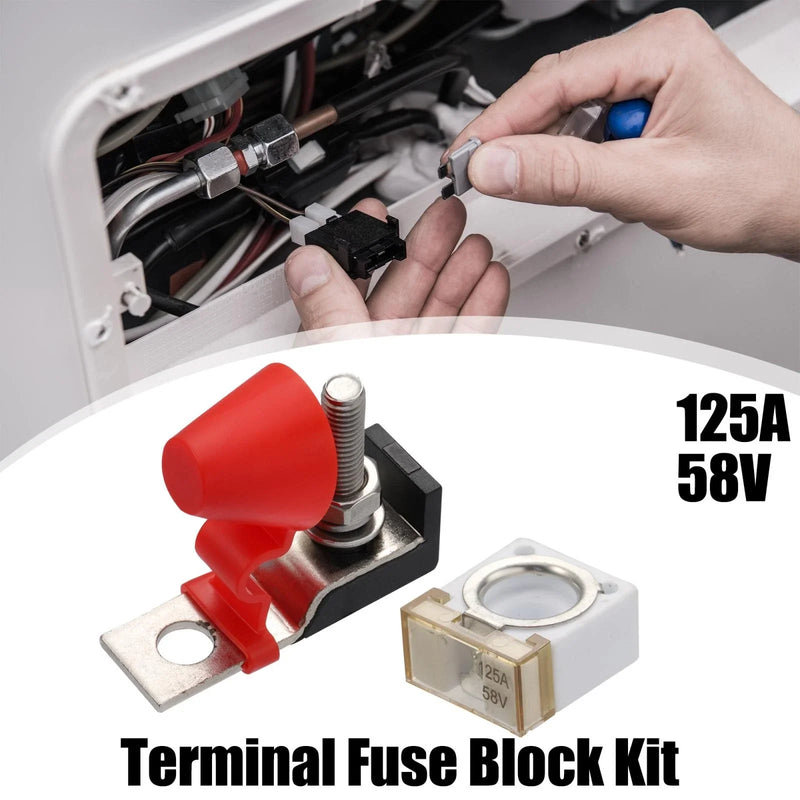 Car Marine Boat 1 Set 125A Terminal Fuse Block 58V