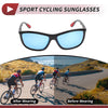 1 x Motorcycle Riding Goggles Blue Lens Black Frame