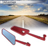 M8 / M10 Motorcycle Prismatic Shape Red Aluminum Alloy Rear View Mirrors