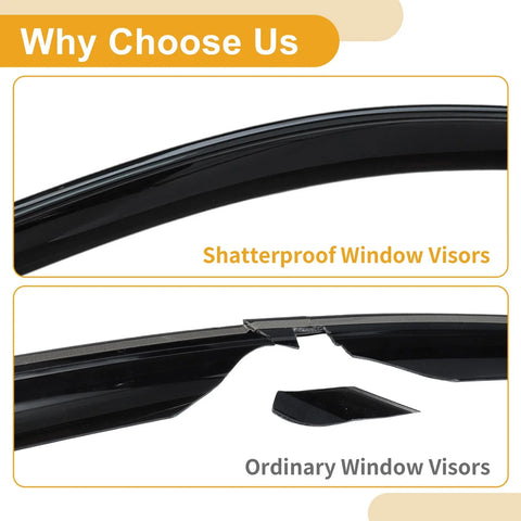 Ford Ranger Window Deflectors  Side Vent Visors (2019-2024)