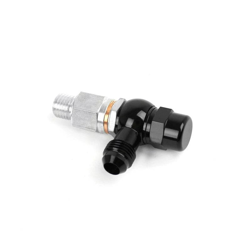 Hi Flow Inlet Banjo/Hose Fitting Kit (Black Anodized Aluminum)