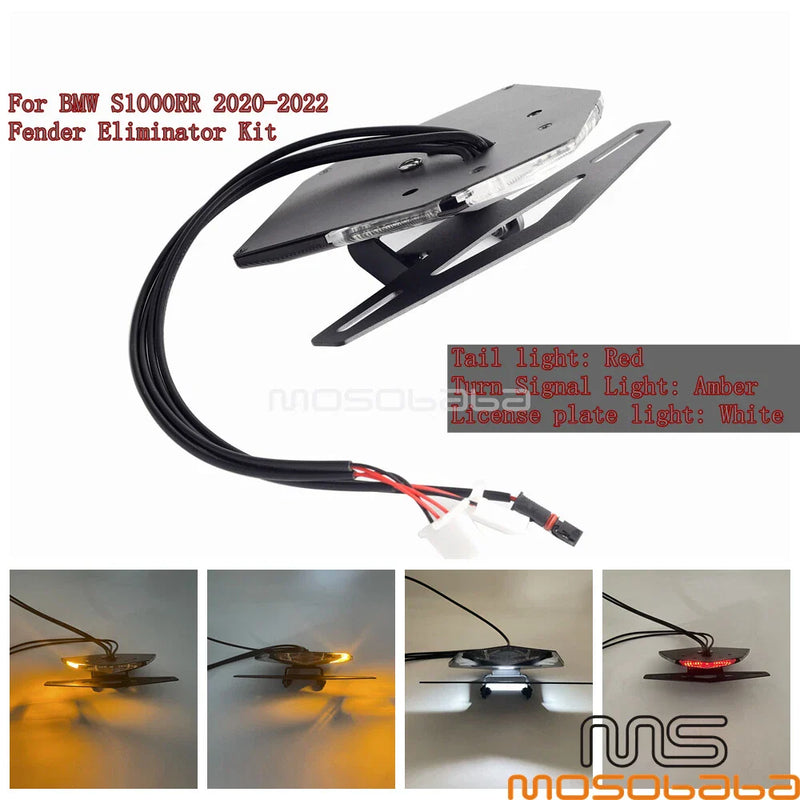 BMW S1000RR Motorcycle Tail Fender Eliminator w/LED Light (2020-2022)