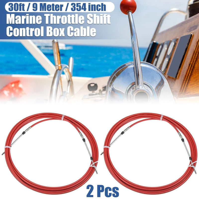 Yamaha 2 x 30ft Marine Type Shift Remote Control Box Cable