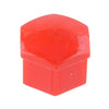 17mm Red Car Wheel Hub Screw Nut Lug Dust Cover Caps (2) with Tool