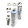 Yamaha YZF R6 YZF600 Silver Rear Footrest Pegs (1999-2020)