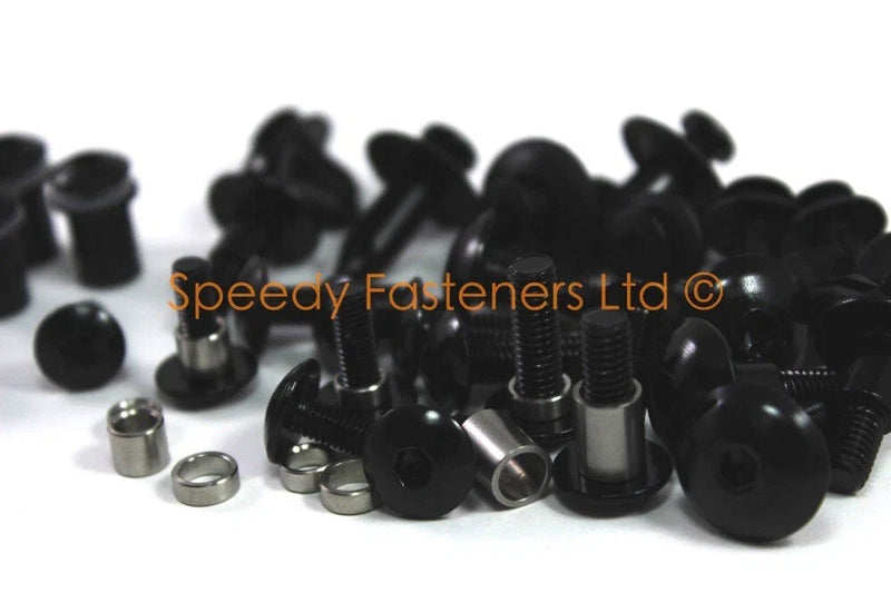 Honda VFR 800 Black Aluminium Fairing Bolts & Fixings (2002–2013)