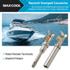 50 Pcs Deutsch Solid Terminal No.16 Contact Pins Male Female Connector