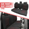 Dodge Ram Black Red 3 x Pieces Car Rear Seat Covers Protectors