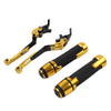 BMW S1000R S1000RR Gold Extendable Brake Clutch Levers Grip Set (2010-2023)
