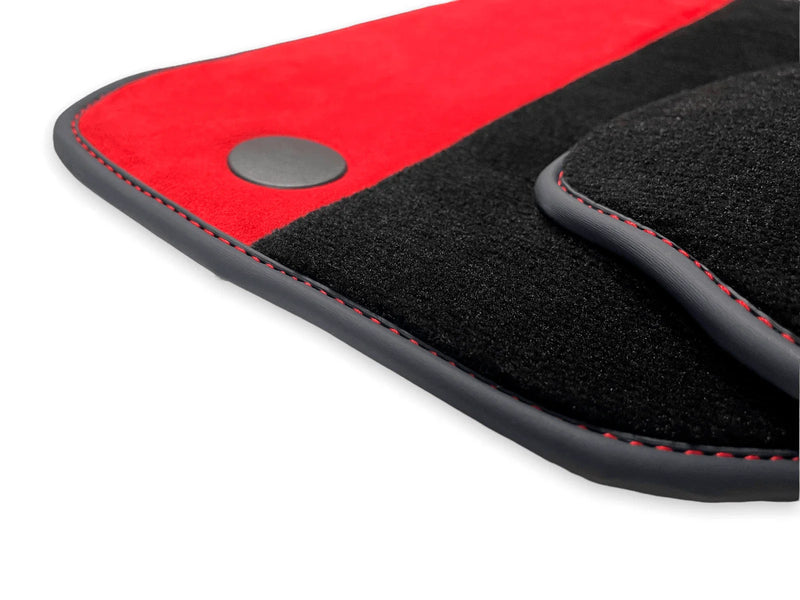 Ferrari 812 Superfast Genuine Red Alcantara Floor Mats (2017-2023)