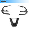 Toyota Corolla 3 Pcs Carbon Fiber Pattern Black Steering Wheel Cover Trim