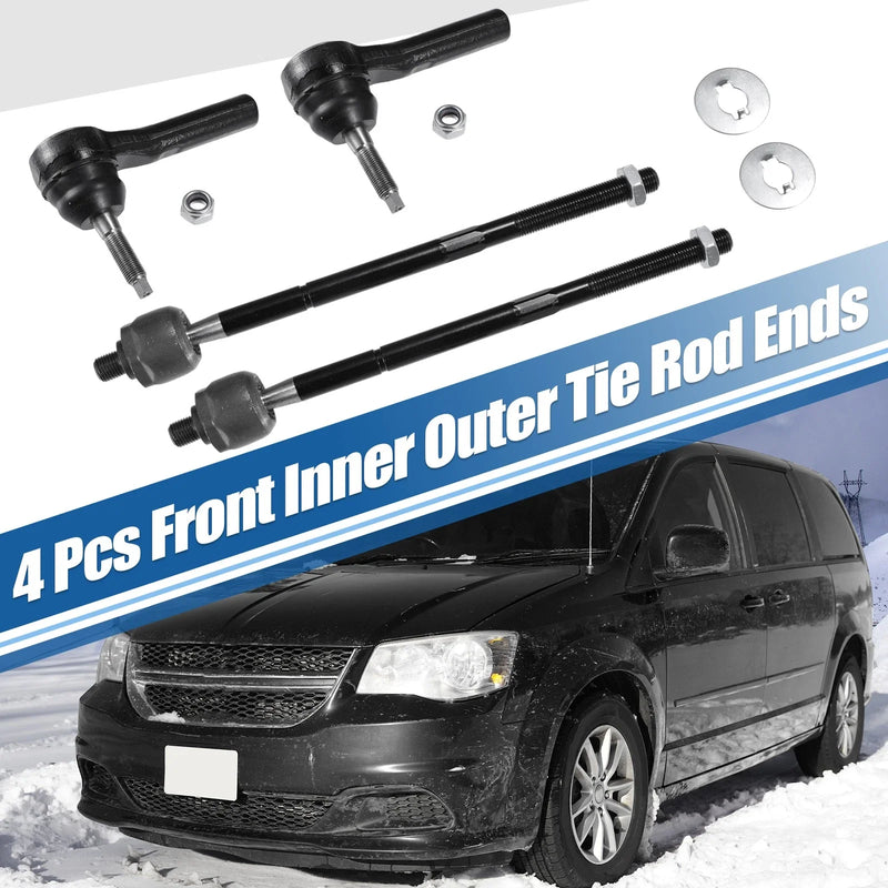Dodge Caravan 4 x Auto Front Inner Outer Tie Rod End Links Suspension