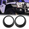Jeep Wrangler Exterior Front Headlight Cover Trim Sticker (2007-2017)