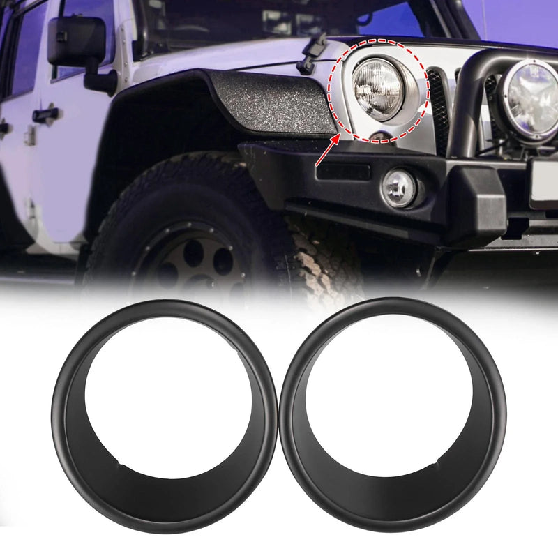 Jeep Wrangler Exterior Front Headlight Cover Trim Sticker (2007-2017)
