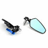 Motorcycle F2 7/8" Blue Aluminum Handlebar End Mirrors