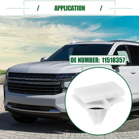Chevrolet Avalanche White 20 Pcs Rocker Panel Clips (2007-2013)