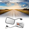 M10 2 x Rear View Mirrors Handlebar Chrome Silver Tone Iron