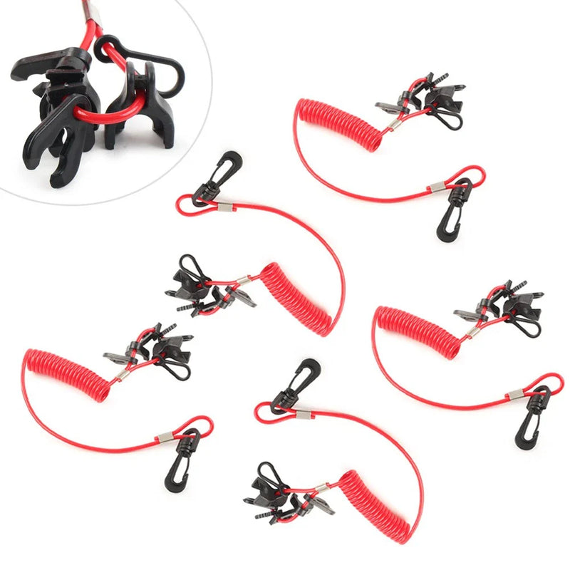 Johnson, Evinrude, Mercury 5x Red Universal Boat Kill Switch Key Set
