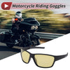 Set Motorcycle Riding Goggles Yellow Lens Black Gray Frame PC UV400