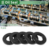 Vehicles Oil Seal 5x Rotary Shaft Seal NBR Rubber 35x65x10mm Black