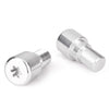 18mm Silver Motorcycle Dirt Bike Handlebar Grips End Cap Plugs (All Years)
