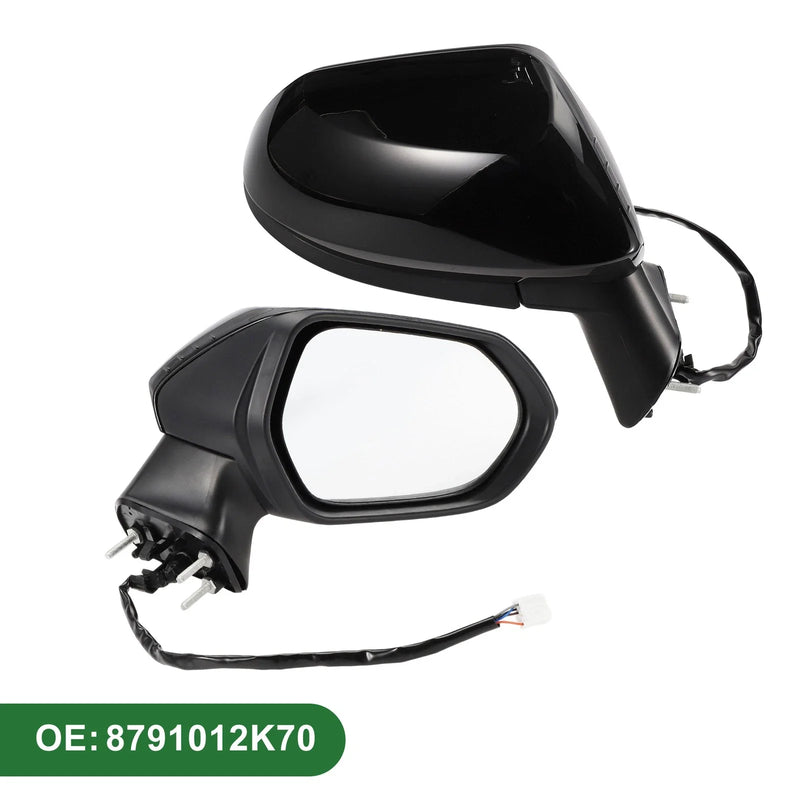 Toyota Corolla Right Side Door Mirror Replace Gloss Black Manual Folding