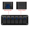 Car Marine Boat Panel / 6 Gang 4 Pin / Toggle Rocker Switch Panel
