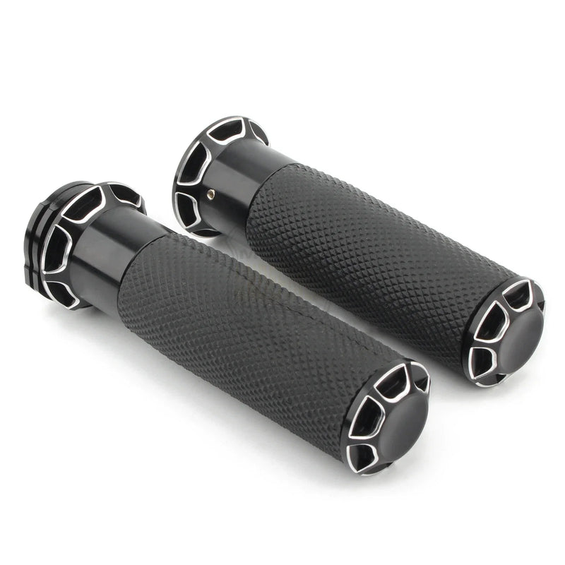 Harley Bobber Chopper Cruiser Black 1" Motorcycle Handle Bar Hand Grips