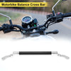 Balance Cross Bar Motorbike Handlebar 0.39" Hole Diameter Silver Tone