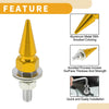 Universal Motorcycle M6 License Plate Screws Cover 54mm Gold Tone 4 Pcs