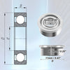 10 x 5x11x5mm Single Row Flanged Bearings Deep Groove Ball Bearings