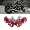 4pcs Rose Red 6mm Thread Diameter Motorcycle License Plate Frame Screws Bolts