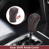 Mazda CX-5 Black Red Faux Leather Car Gear Shift Knob Cover (2012-2023)
