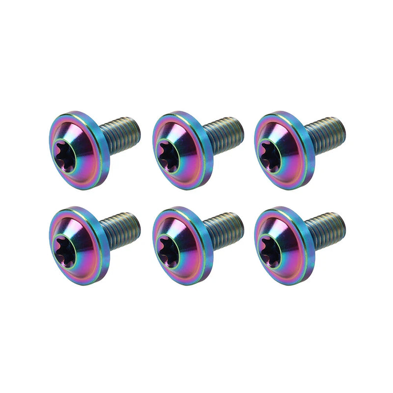 Bike Motorcycle 6 x M5x15mm Titanium Bolts Truss Torx Screws