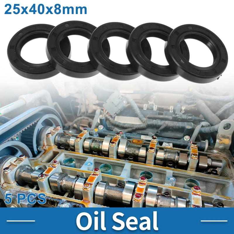 MakeModel 5 Pcs Oil Seal 25x40x8mm Nitrile Rubber Seal Ring