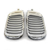 BMW E46 320i 325i 330i 2 x Front Kidney Grills Chrome Silver (2002-2005)