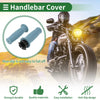 Motorcycle 7/8" 22mm Hand Grips TPU Gray Blue Rhombus