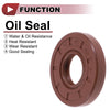 Oil Seal 2 x Seal Ring Rotary Shaft Seal FKM Rubber 17x40x7mm Brown