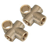 Car M10x1 Brake Line Pipe Brass T 3-Way Female Fitting Connector