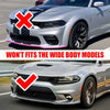 Dodge Charger Gloss Black Front Bumper Lip Splitter Spoiler Set (2015-2022)
