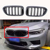 BMW 5 Series G30 Pre-LCI 17-20 Gloss Carbon Fiber Front Bumper Kidney Grille